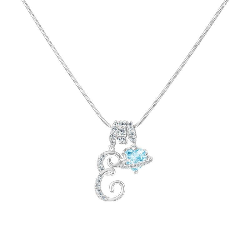 Collana con ciondolo a cuore con iniziale