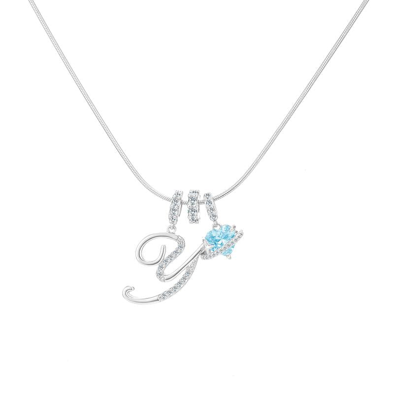 Collana con ciondolo a cuore con iniziale