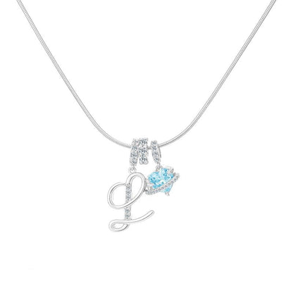 Collana con ciondolo a cuore con iniziale