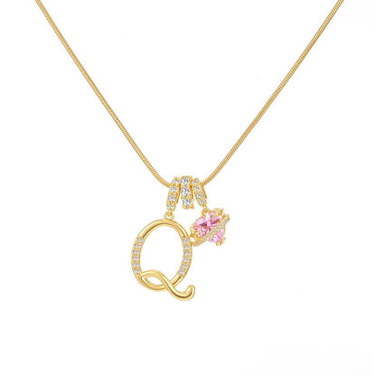 Collana con ciondolo a cuore con iniziale