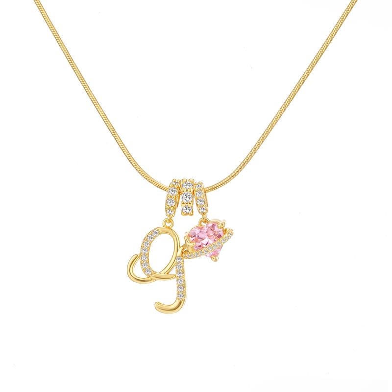 Collana con ciondolo a cuore con iniziale