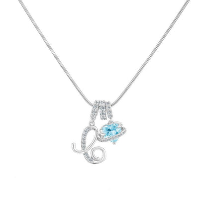 Collana con ciondolo a cuore con iniziale