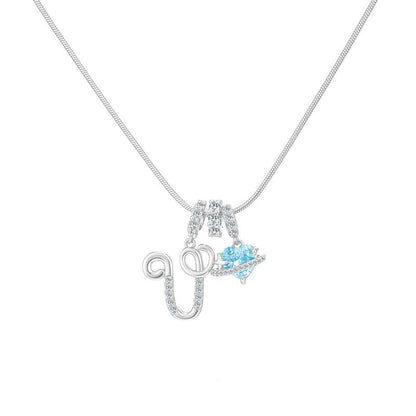 Collana con ciondolo a cuore con iniziale