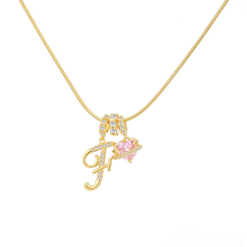 Collana con ciondolo a cuore con iniziale