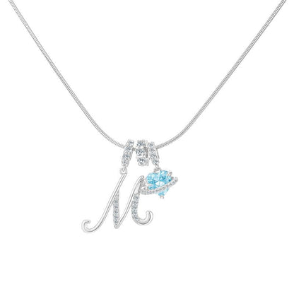 Collana con ciondolo a cuore con iniziale