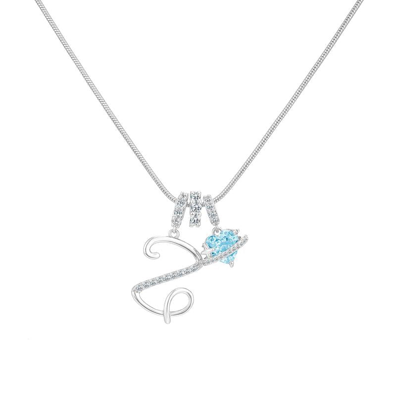 Collana con ciondolo a cuore con iniziale