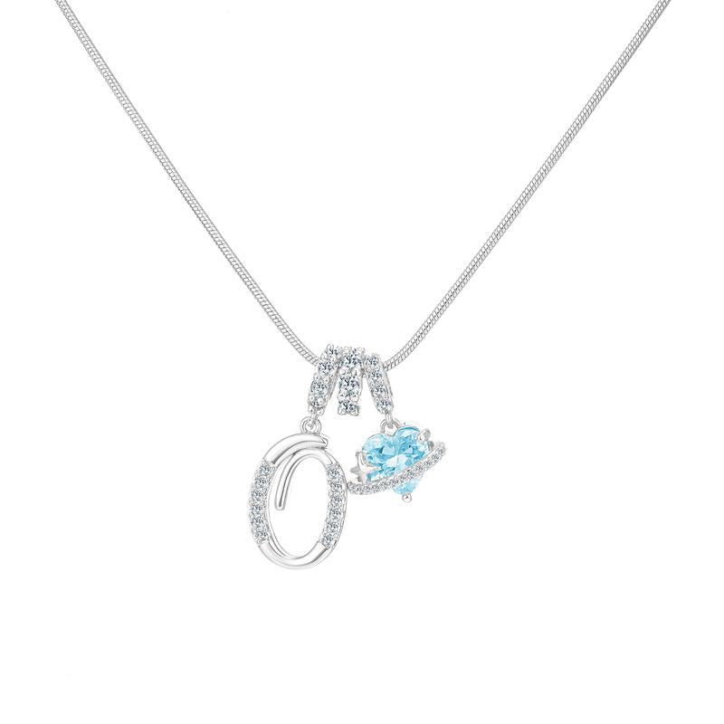 Collana con ciondolo a cuore con iniziale