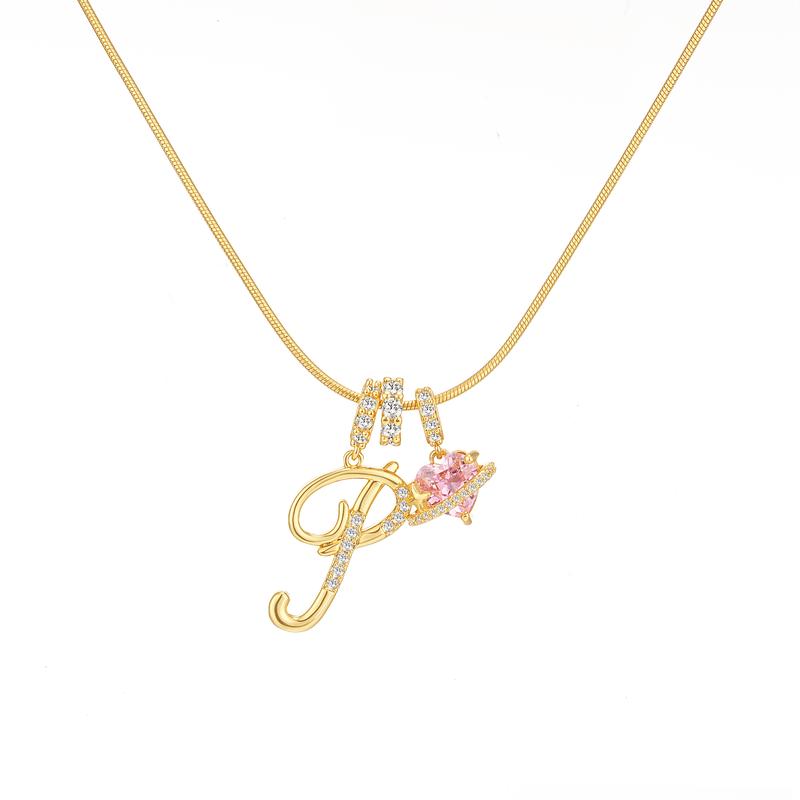 Collana con ciondolo a cuore con iniziale
