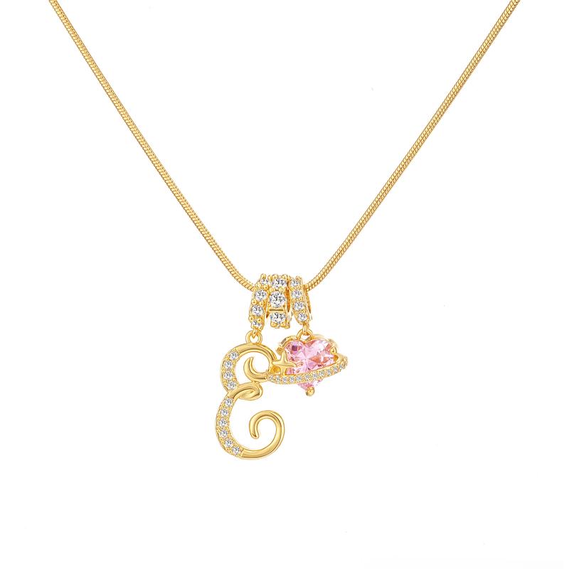 Collana con ciondolo a cuore con iniziale
